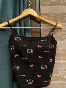 Hello Kitty Print Cami Top- Vintage corset