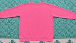 Pink Floral Embroidered Sweatshirt