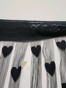 Black Heart Sheer Curtains