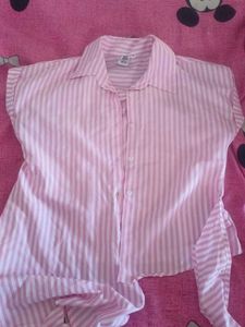 Chic Striped Wrap Top
