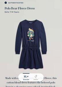 Polo Bear Fleece Dress for Girls