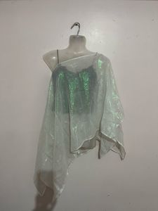 y2k Sheer Mermaid Overlay Top without inner