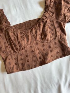 Brand new cotton schiffli top