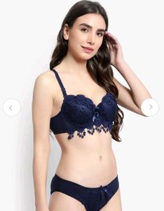 Blue Lace Lingerie Set