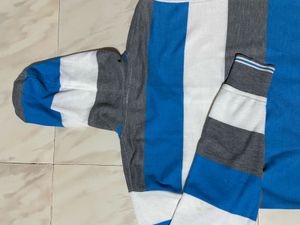 Two Striped Zip-Up Hoodie