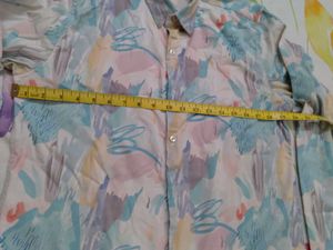Abstract Print Button-Down Shirt