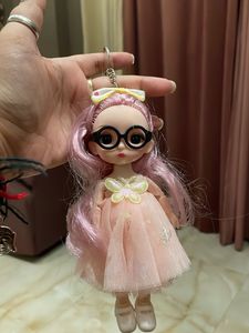 Cute Doll Keychain with Glasses
