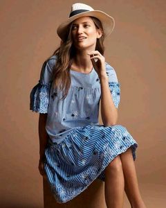 Marks &amp; Spencer Blue Striped Dress