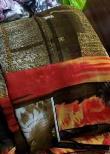 Designer Saree with Abstract Print