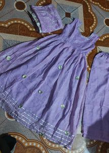 Elegant Lavender Kurta Set with Dupatta