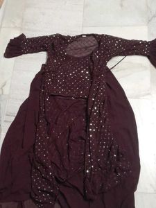 Stylish Sequined Crop Top &amp; Skirt Set