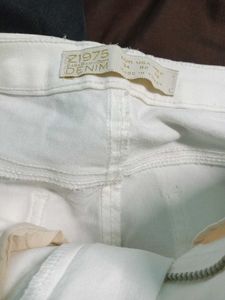 Stylish White Moto Jeans
