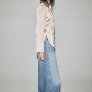 H&amp;M satin shirt - champagne