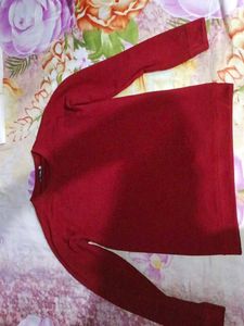 “Stylish Red Winter Sweater | Full Sleeve | Soft K