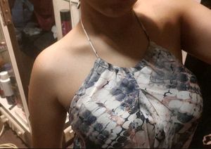 Halter Neck Satin Dress