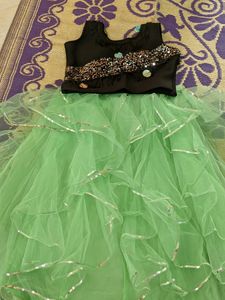 Pista Green Skirt And Top