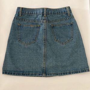 Denim Button-Up Skirt