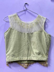 Embellished Sleeveless Ethnic Blouse