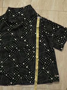 Black &amp; White Polka Dot Top