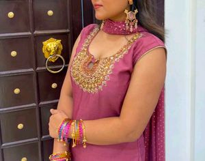 Stylish Lavender &amp; Blush Pink Kurta Set