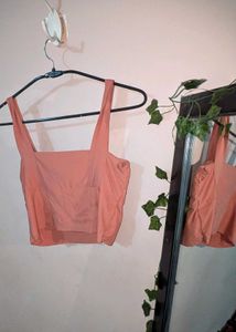 Coral Square Neck Padded Tank Top