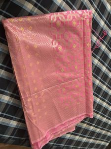 Elegant Pink Brocade Saree