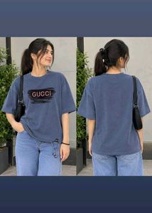 Oversized Black Heart Graphic T-Shirt