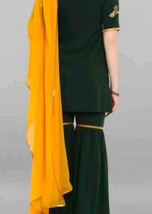 Elegant Green sharara set without Dupatta