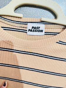 Ribbed Striped Mini Dress