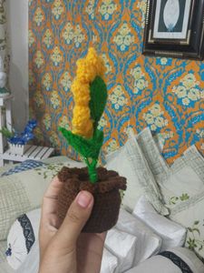 Handmade Crochet Sunflower Plant