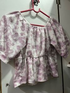 Chic Tie-Dye Button-Up Blouse