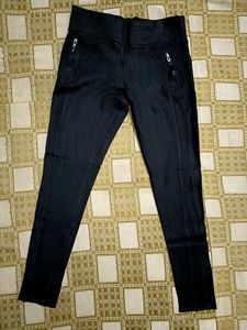 Black Joggers with Zipper Pockets