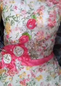 Floral Print Ethnic Gown