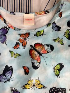 Butterfly Print Crop Top