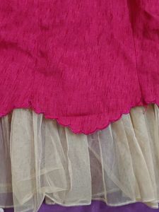 Elegant Pink Embroidered Gown