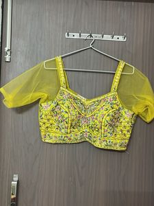 Vibrant Yellow Floral Kurta Set for M and L