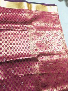PATTUSAREE WITH BLOUSE, GOLD COLOR WORK