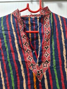 Vibrant Striped Kurta