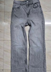 Grey baggy and bootcut jeans
