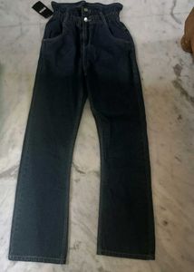 High-Waisted Denim Jeans