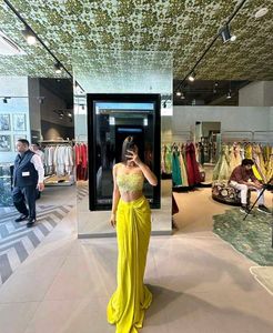 Elegant Yellow Two-Piece Set