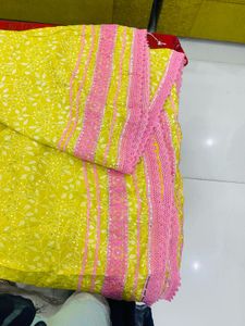 Yellow Floral Kurta Set with Dupatta