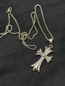 Chrome Hearts Sterling Silver Cross Pendant Chain