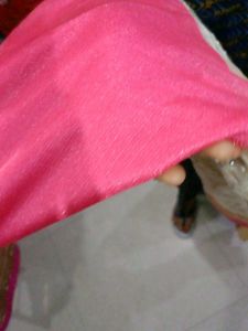 Stunning Pink Net Saree