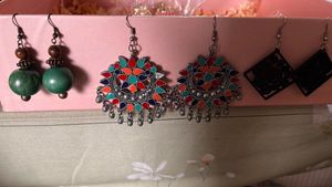 3 pair of earrings