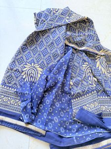 Unused Nevi Blue saree