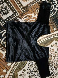 Elegant Black Velvet Blouse