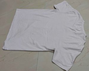 Men's White Textured T-Shirt