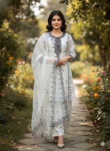 White Embroidered Salwar Kameez
