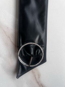 Black Faux Leather Belt